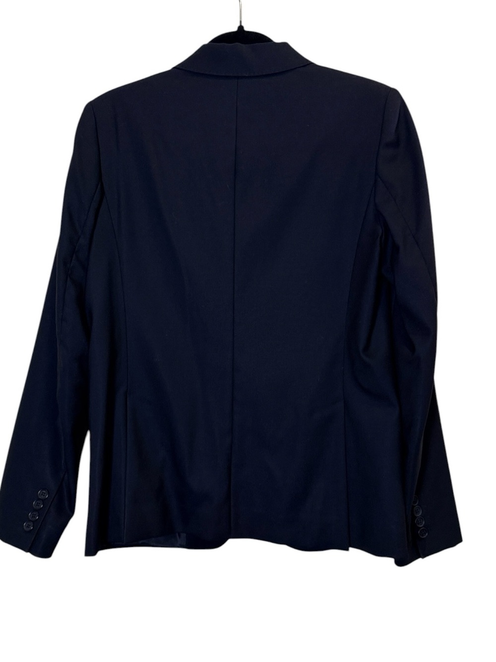 MaxMara Women’s Dark Navy Single-Button Minimalist Workwear Blazer sz 10 - Picture 5 of 16